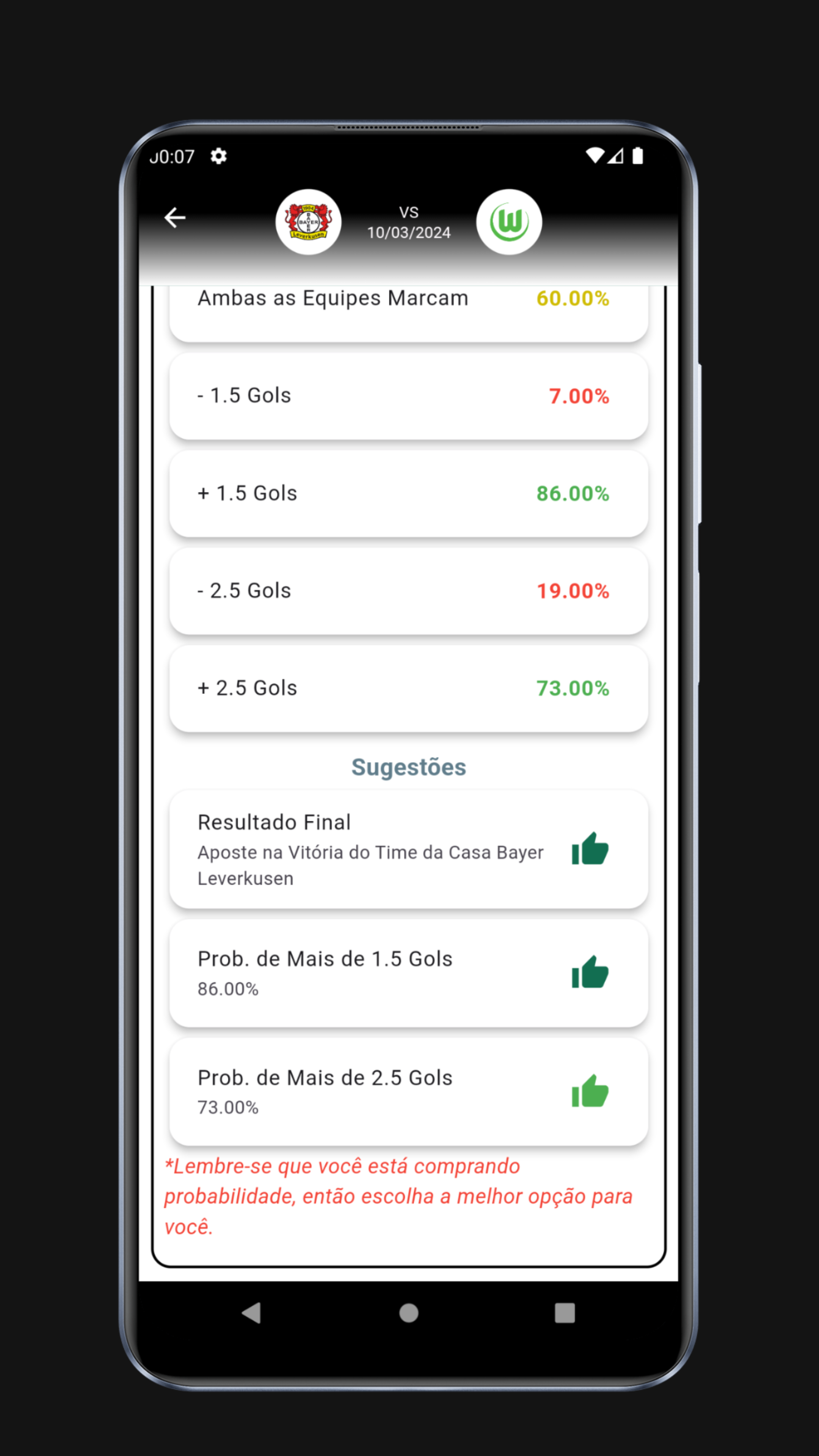 Estatísticas de Jogo